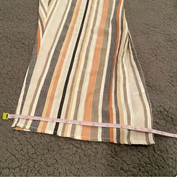 Hint Of Blush Striped Romper Jumpsuit Size Large Wide Leg Cropped - Picture 7 of 11